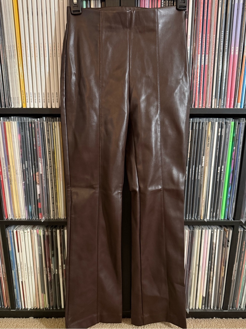 Ann Taylor Brown Faux Leather Pants
